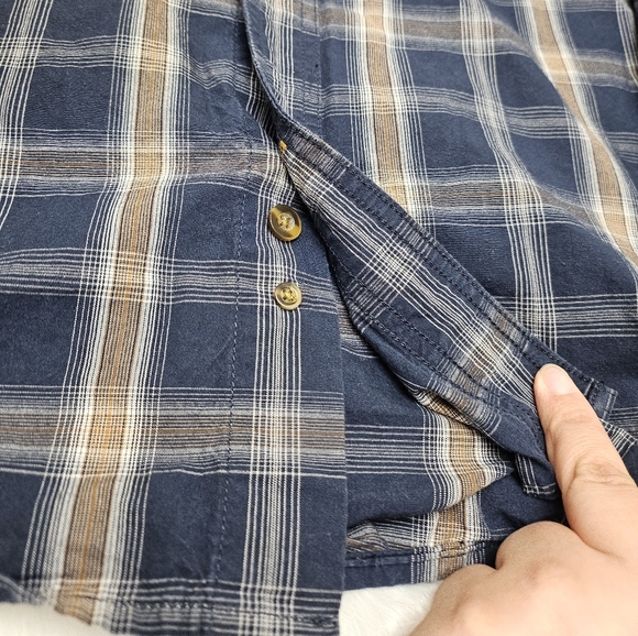 Carhartt Blue Plaid Long Sleeve Button Down Shirt Men’s Extra Large(XL) - Picture 7 of 11